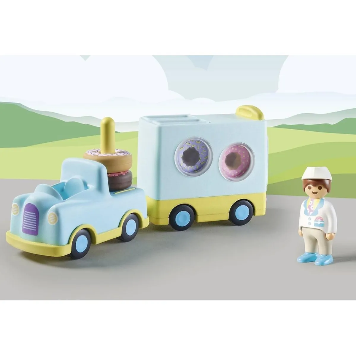 - Camión de donut con función de apilado y clasificación ㅤ*PLAYMOBIL Hot