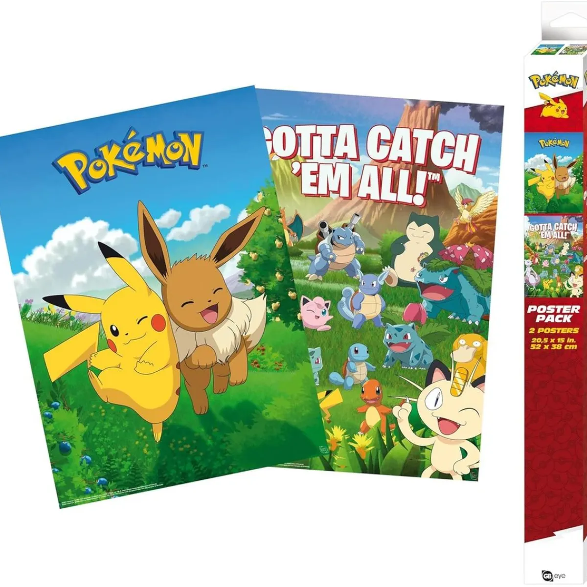Outlet Pokémon - Set de 2 pósters 52 x 38 cm Merchandising|Friki Zone