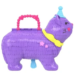 Hot Polly Pocket - Cofre Gatito Piñata Coleccionables Y Mini Mundos