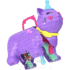 Hot Polly Pocket - Cofre Gatito Piñata Coleccionables Y Mini Mundos