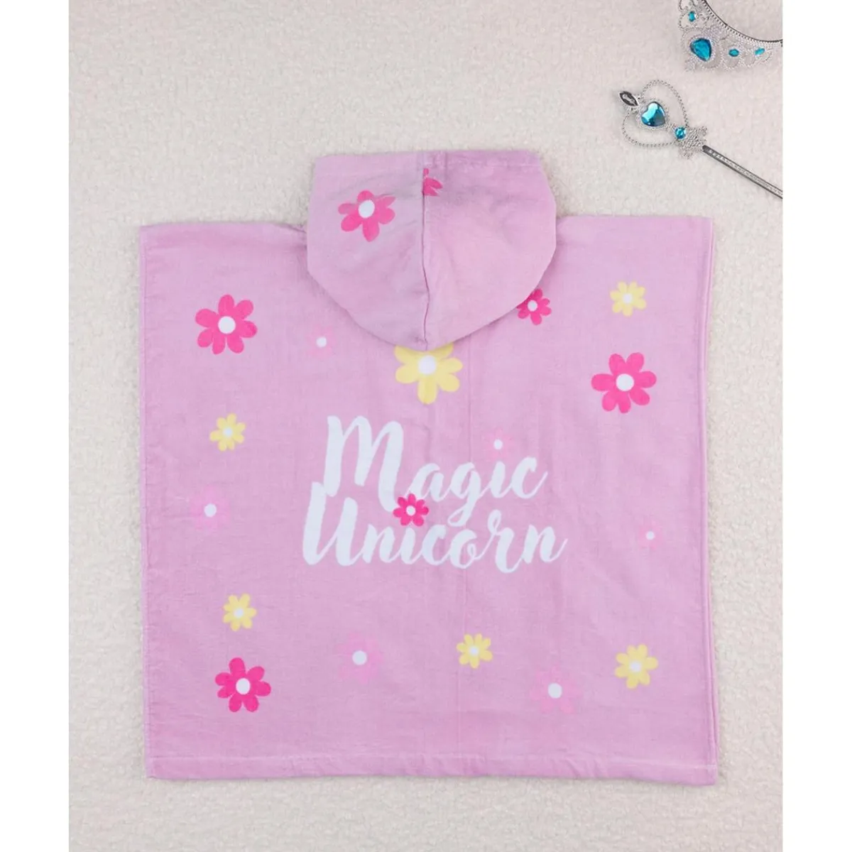 Poncho de playa con capucha para niña – Unicornio*Prenatal Clearance