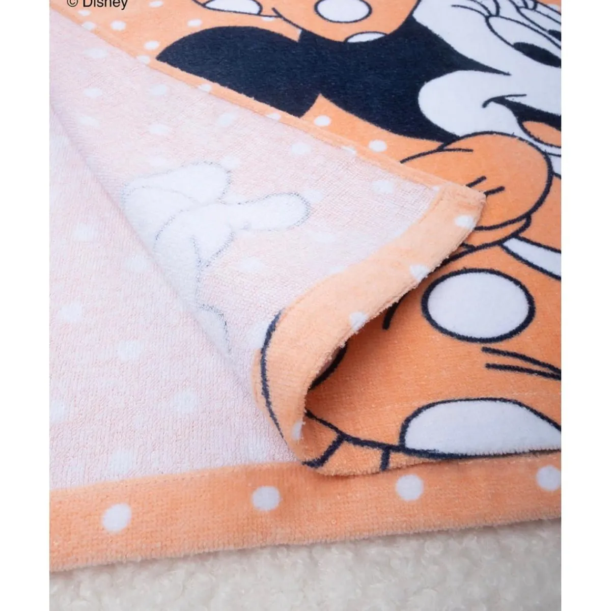 Sale Poncho de playa naranja con capucha y estampado de Minnie Calzado Y Accesorios·Accesorios Y Complementos