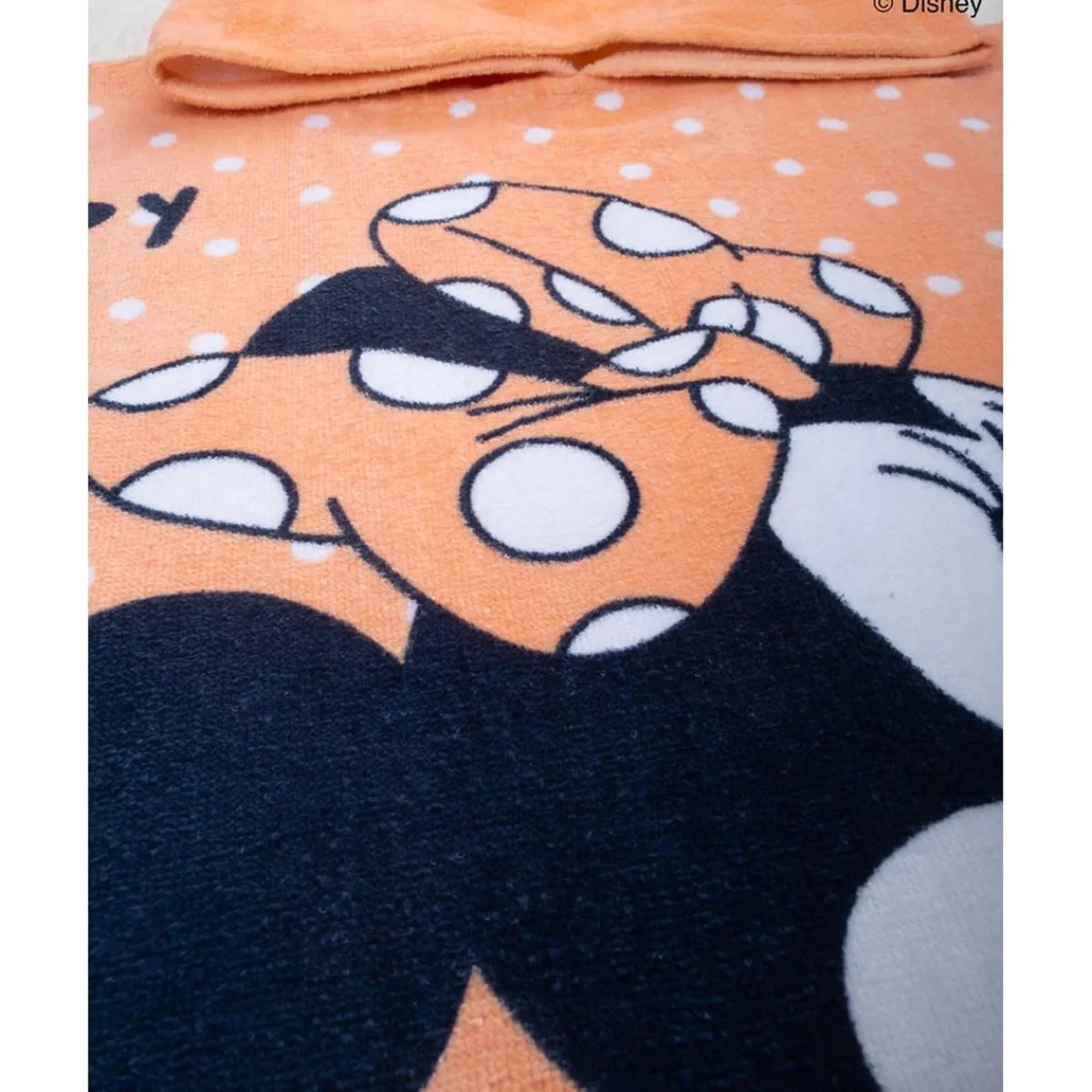 Sale Poncho de playa naranja con capucha y estampado de Minnie Calzado Y Accesorios·Accesorios Y Complementos
