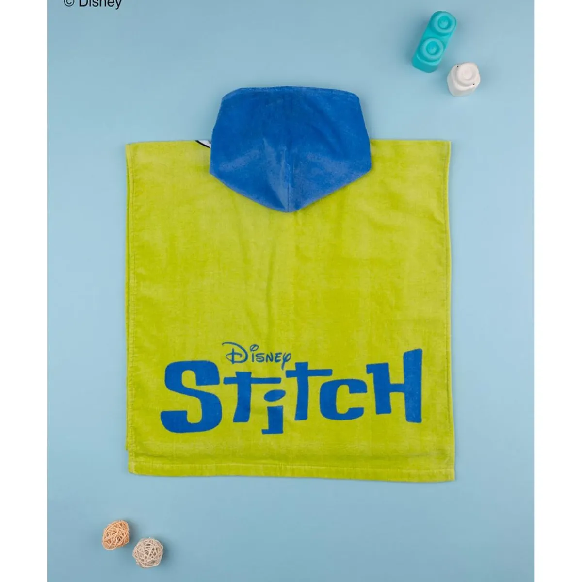 Outlet Poncho Stitch Azul Verdoso para Playa Calzado Y Accesorios·Accesorios Y Complementos