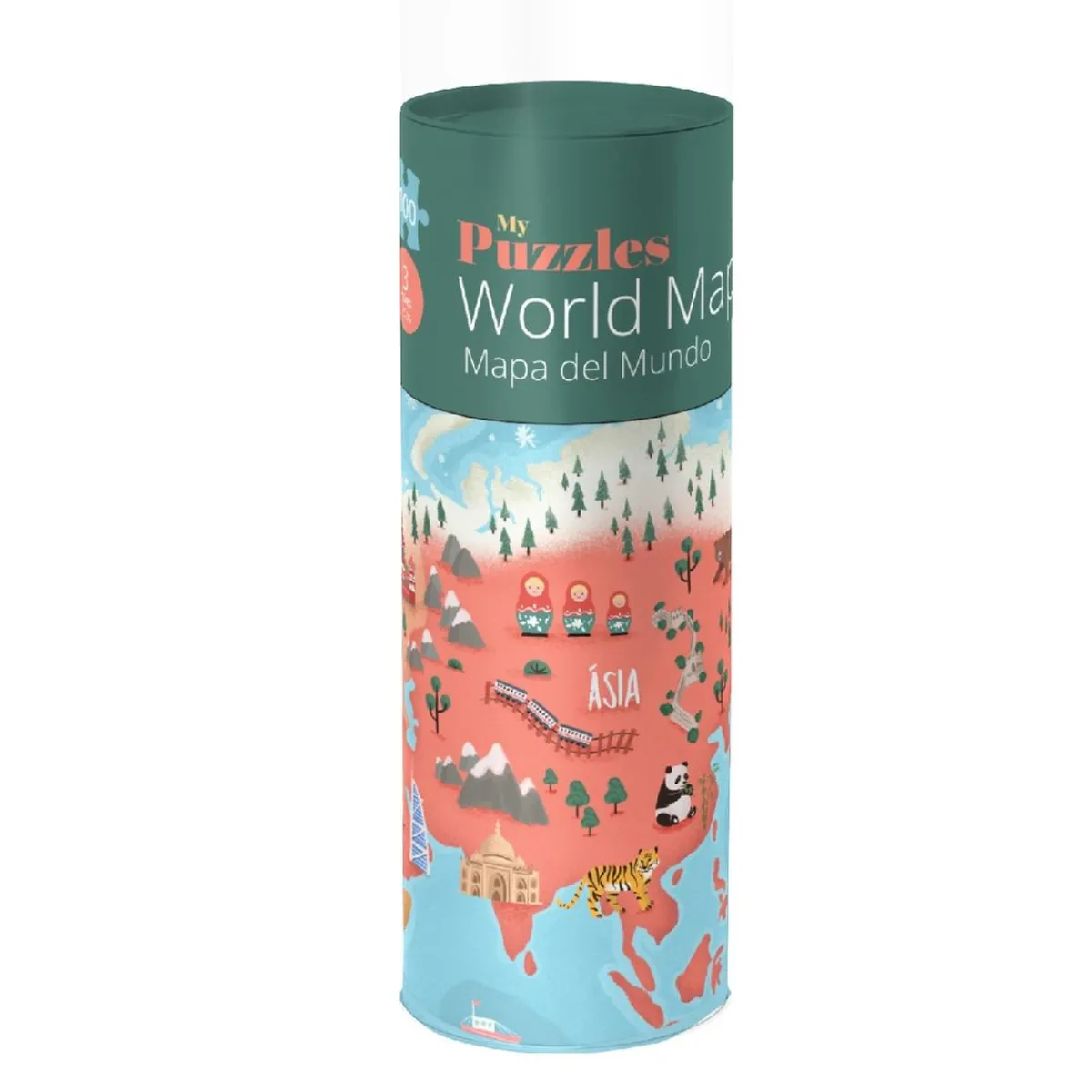 Clearance Puzzle de tubo mapa mundial (100 piezas) Juegos Y Puzzles