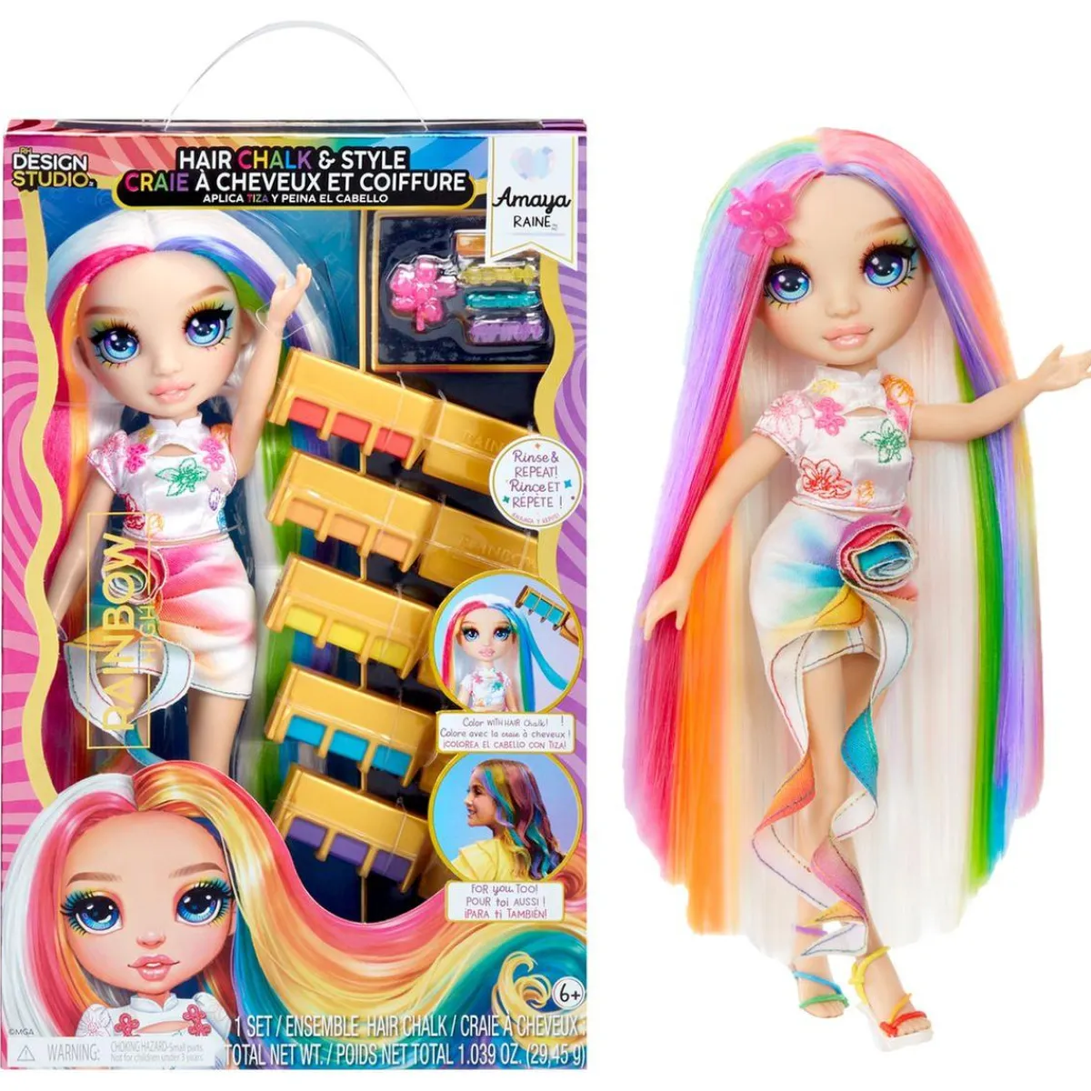 - Hair Chalk & Style - Amaya Raine*RAINBOW HIGH Clearance