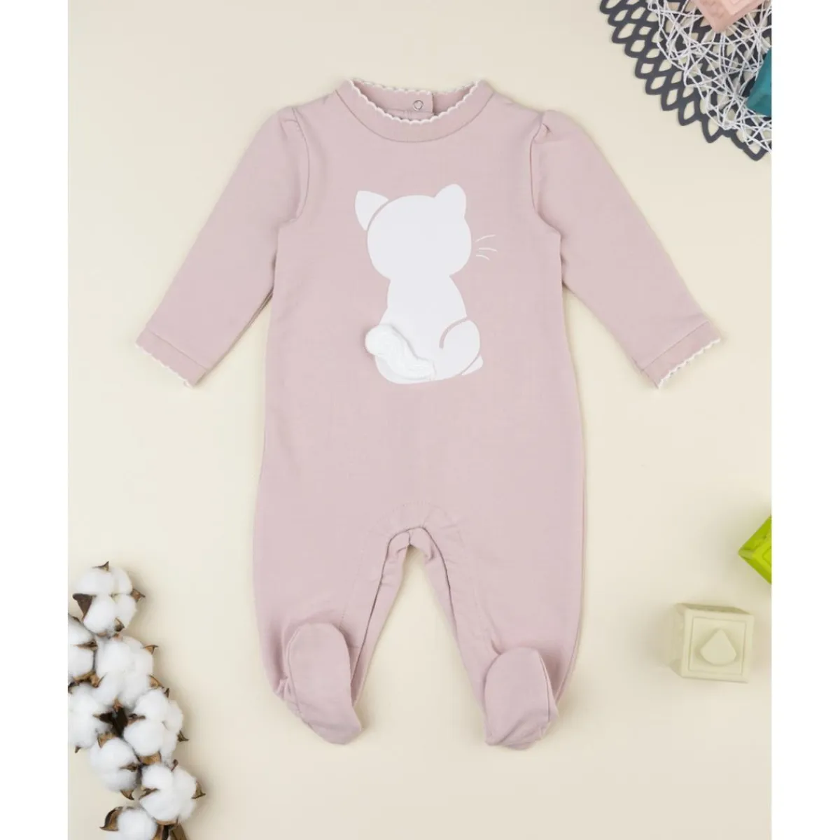 Ranita bebé niña rosa con gatito*Prenatal New