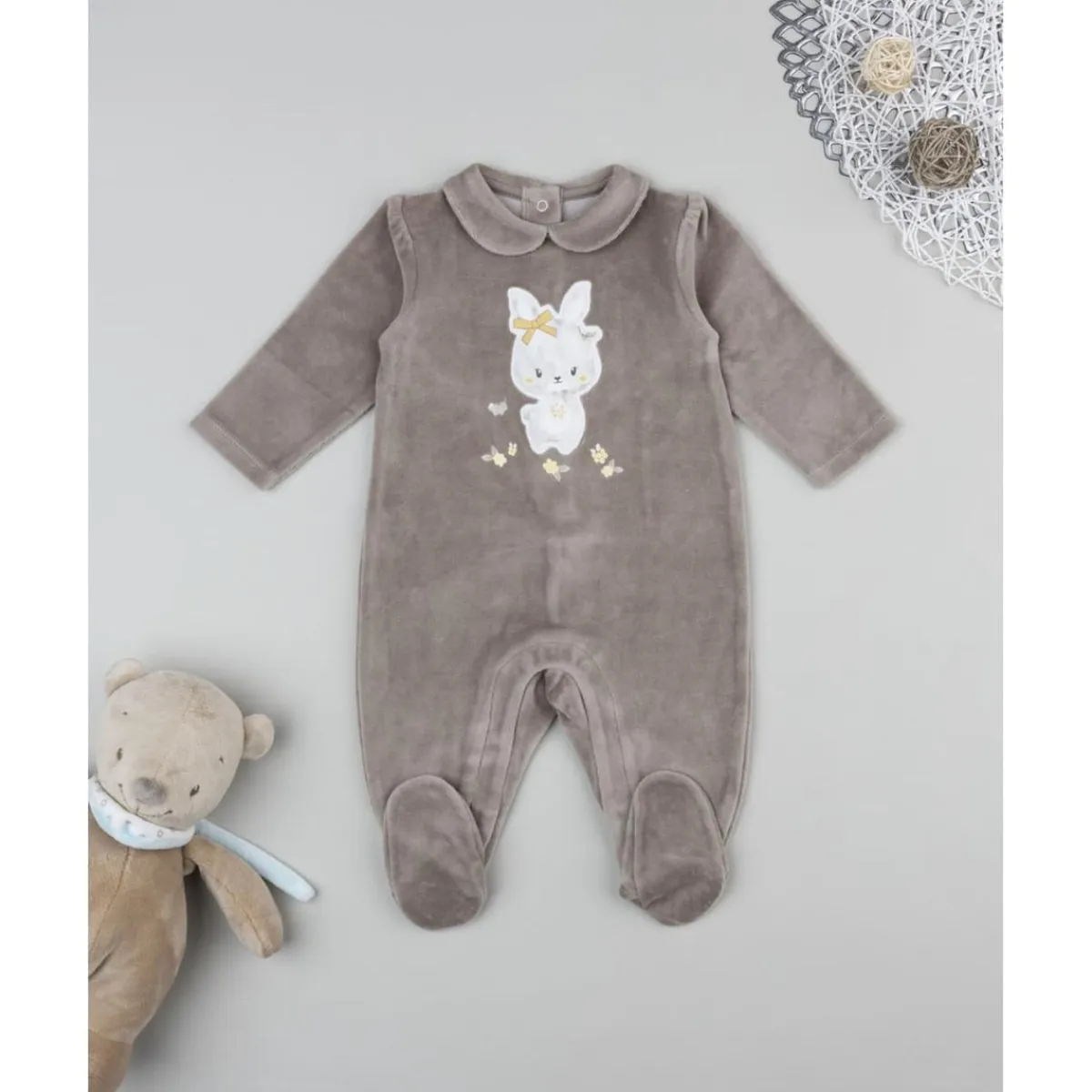 Clearance Ranita niña marrón con flores allover Ropa Y Accesorios·Peleles|Recién Nacido·Ropa Y Accesorios