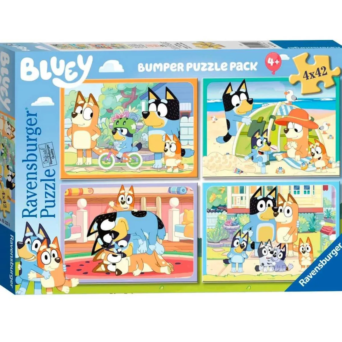 Clearance Ravensburger - Bluey - Puzzle Bluey colección 4x42 piezas para niños ㅤ Juegos Y Puzzles