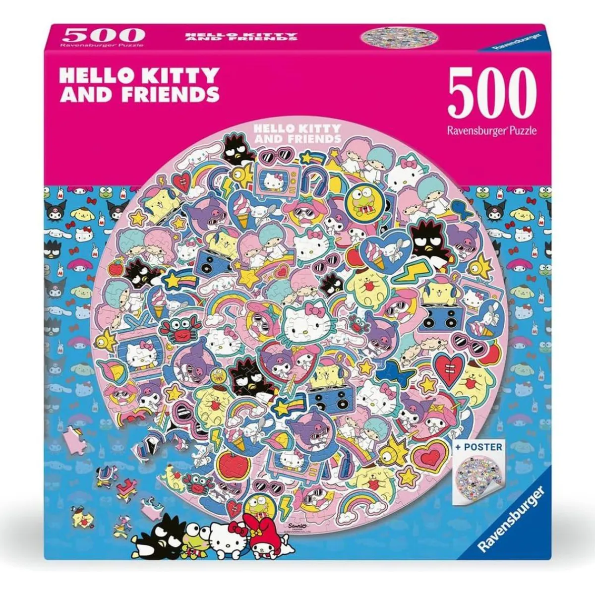 Ravensburger - Hello Kitty - Puzzle redondo 500 piezas*RAVENSBURGER IBÉRICA Clearance