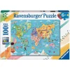 Ravensburger - Mapamundi - Puzzle 100 piezas XXL*RAVENSBURGER IBÉRICA New