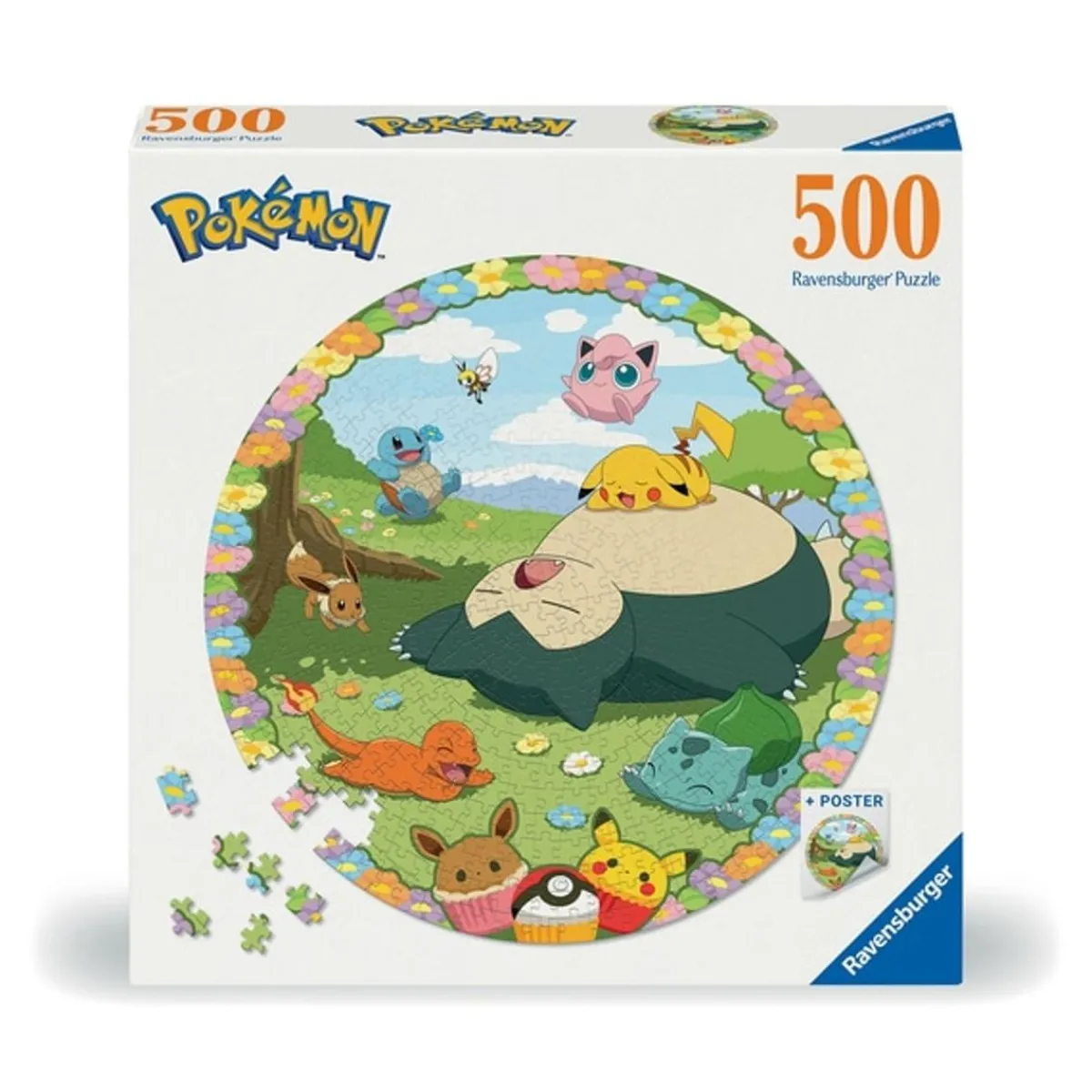 Ravensburger - Pokémon - Puzzle 500 piezas redondo*RAVENSBURGER IBÉRICA New