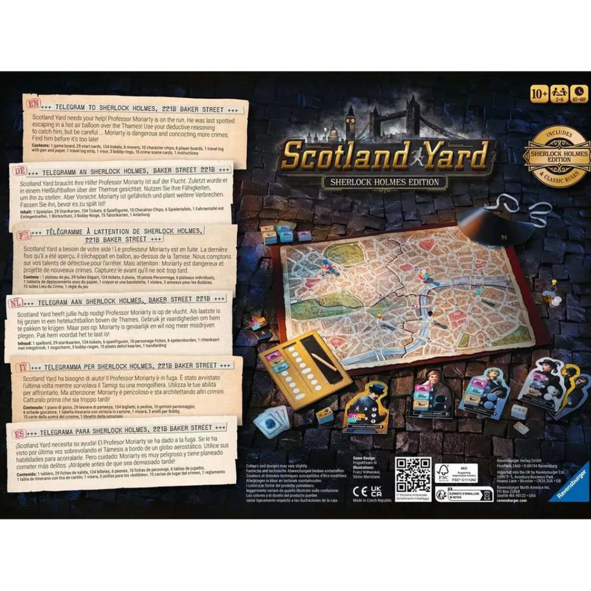 Ravensburger - Sherlock Holmes edición Scotland Yard juego de mesa para familia y niños ㅤ*FUNKO UK LIMITED Discount