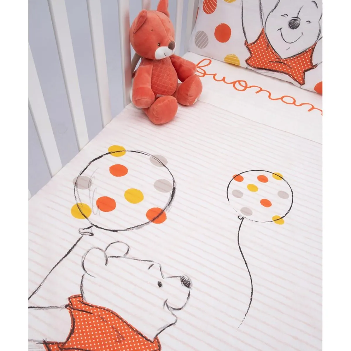 Set de cama unisex "Winnie The Pooh" de 3 piezas*Prenatal