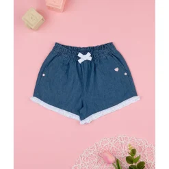 Clearance Shorts de chambray/sangallo para niña Bebé Niña 3-36 Meses·Vaqueros, Pantalones Y Petos|Niña·Bebé Niña 3-36 Meses