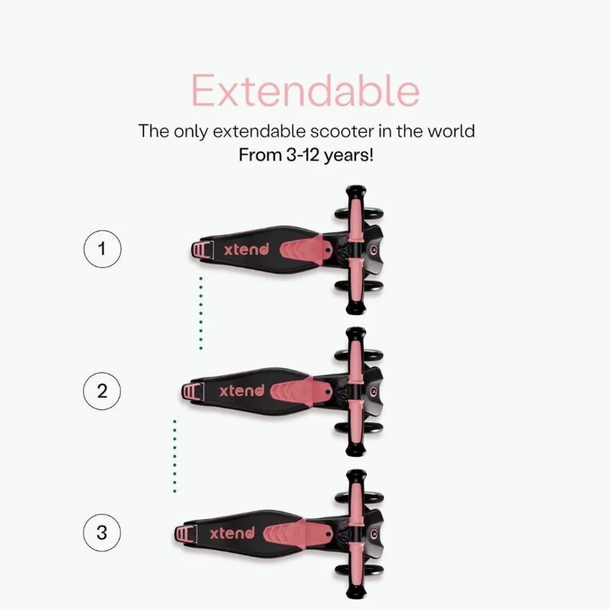 Best Xtend Scooter+Ride On Salmon Pink Motos Y Triciclos