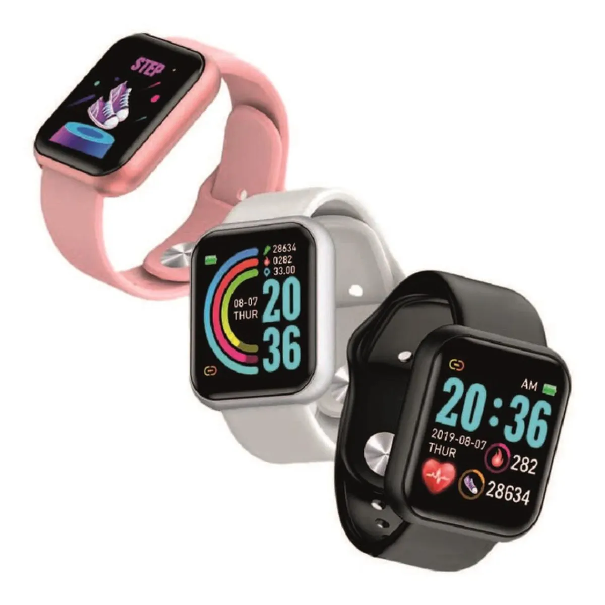 Online Smartwatch Reloj inteligente L8 blanco humo Electrónicos