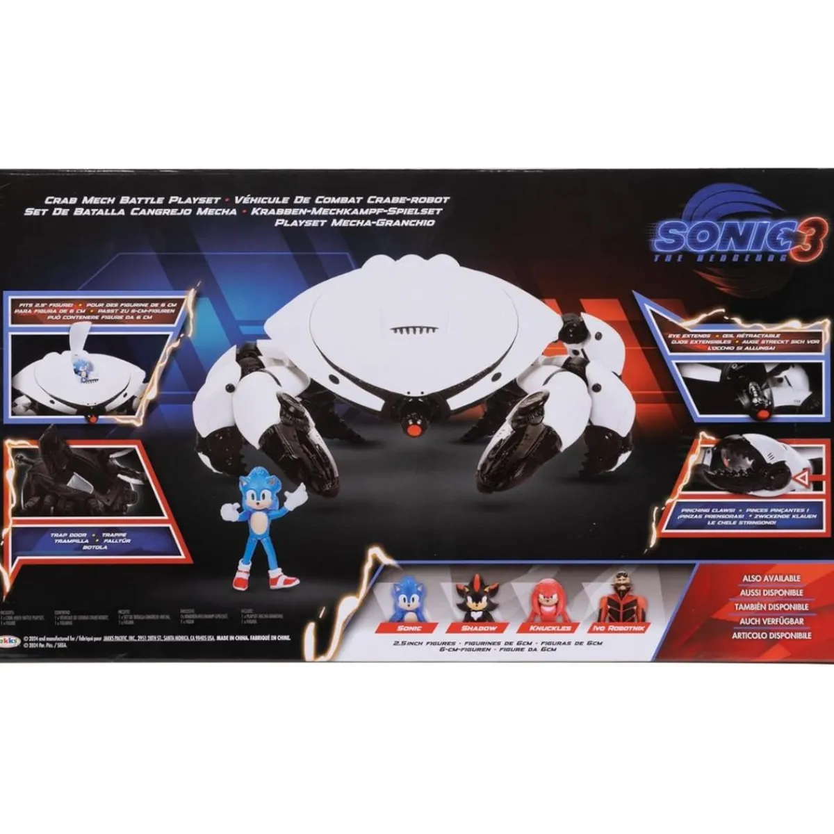 Sonic - Figura Mega Cangrejo Mecánico Deluxe Figuras De Acción