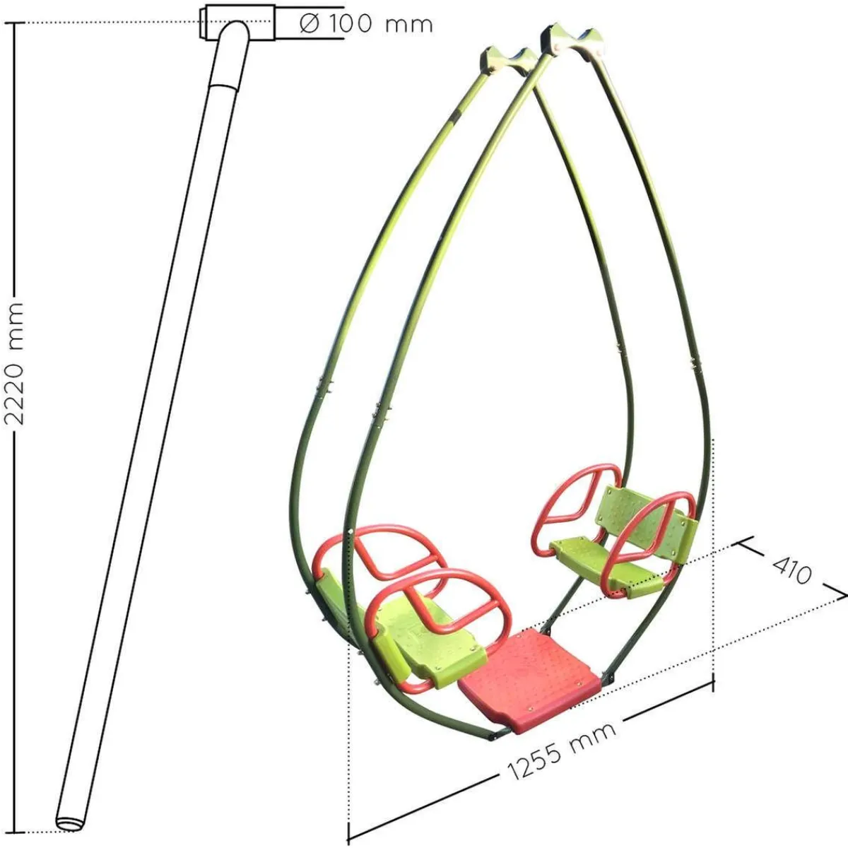 Outlet - Asiento góndola para 2 Columpios