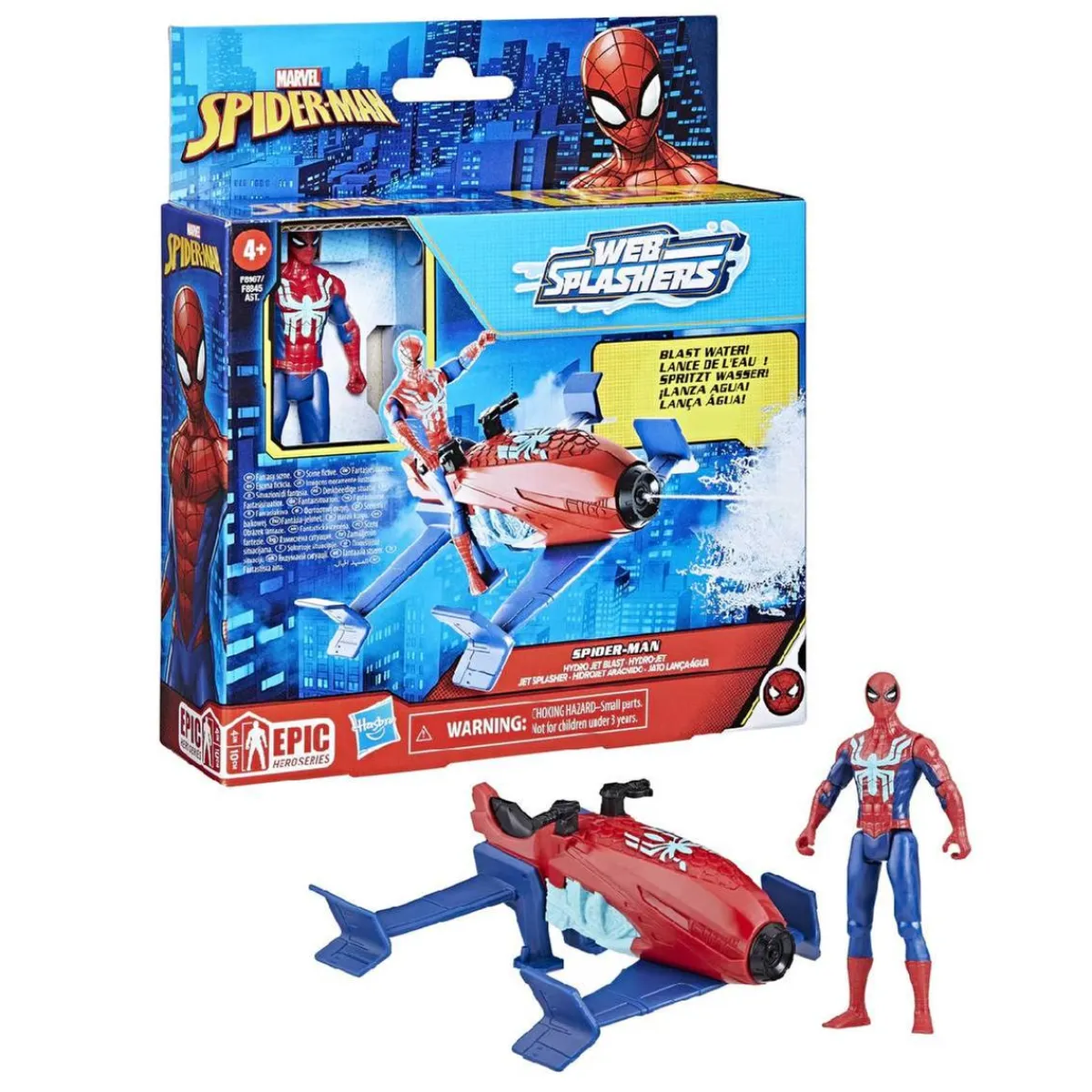 Hot Spider-man - Set vehículo y figura Web Splashers (varios modelos) Figuras De Acción