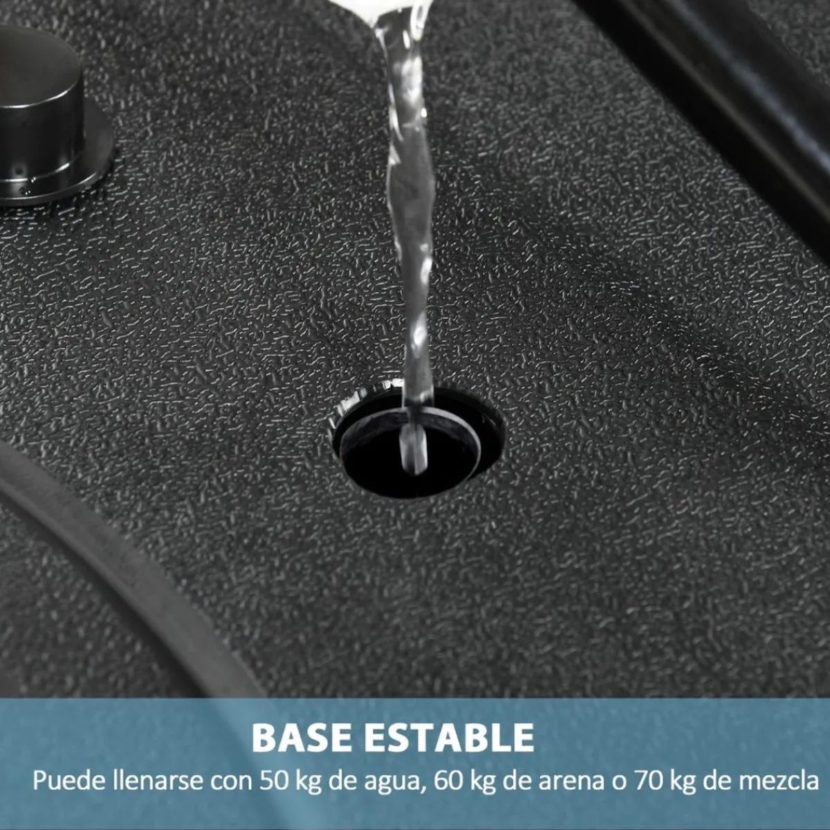 Sportnow - Canasta de baloncesto altura ajustable de 260-305 cm Negro*Outsunny Online