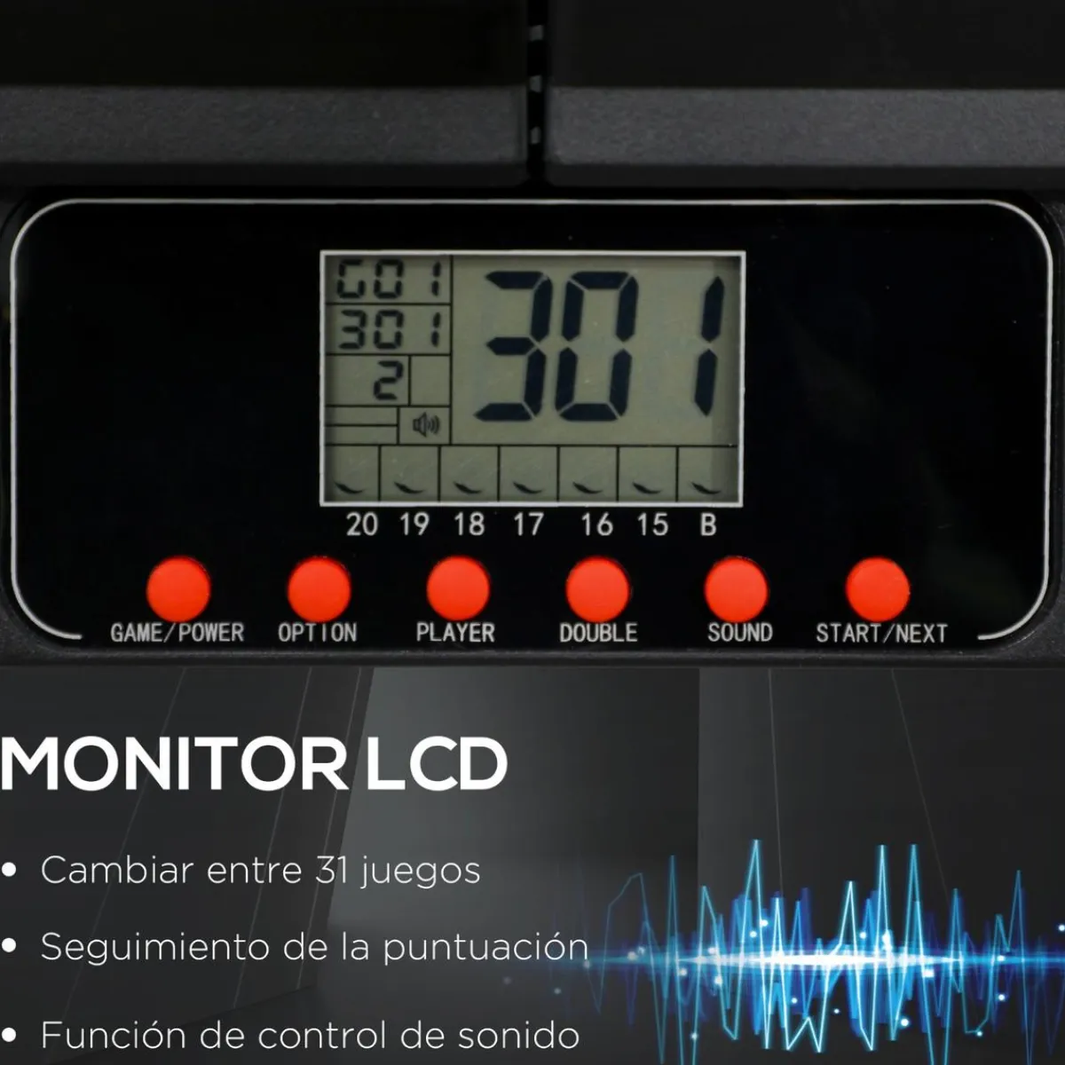 Sportnow - Diana electrónica plegable 31 juegos*Outsunny