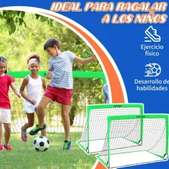 Sportnow - Juego de 2 porterías de fútbol*Outsunny