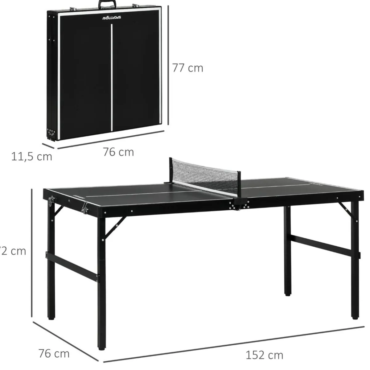 Sportnow - Mesa de Ping Pong plegable*Outsunny Hot