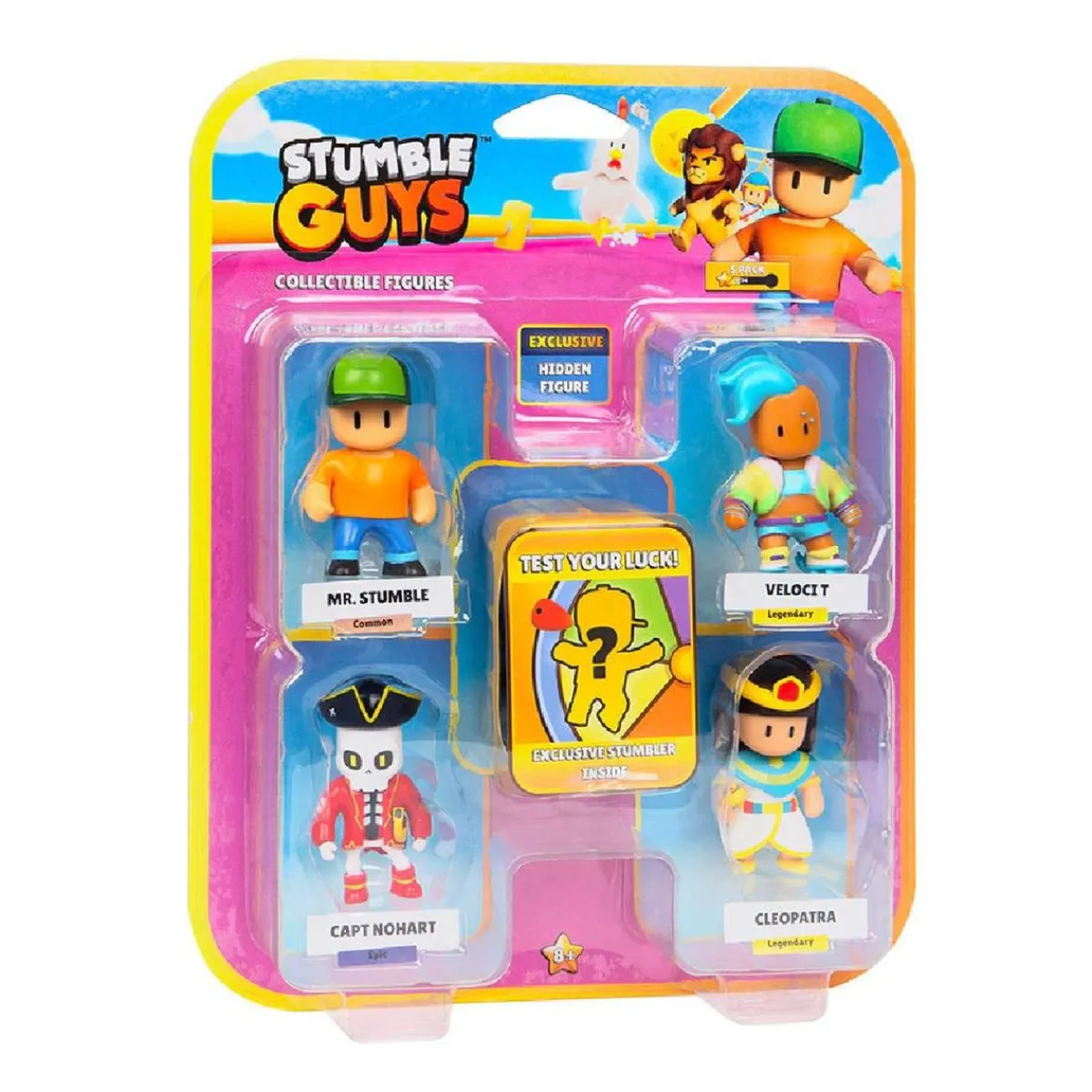 Stumble Guys - Pack 4 figuras + figura misteriosa (varios modelos) Figuras De Acción