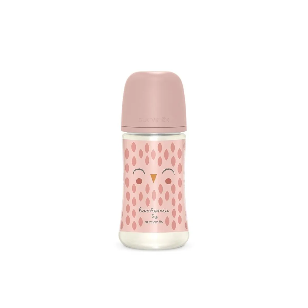 - Bonhomia biberón con tetina sx pro +3 meses 270ml búho rosa Biberones Y Chupetes·Biberones