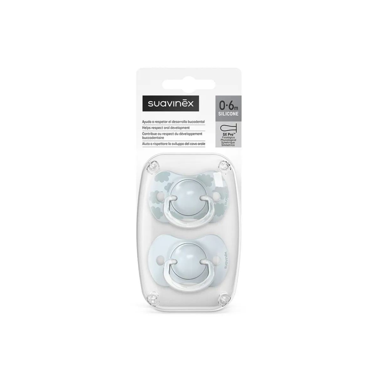 Discount - Chupete dreams silicona 0/6 sx pro 2 piezas azul claro Biberones Y Chupetes·Chupetes