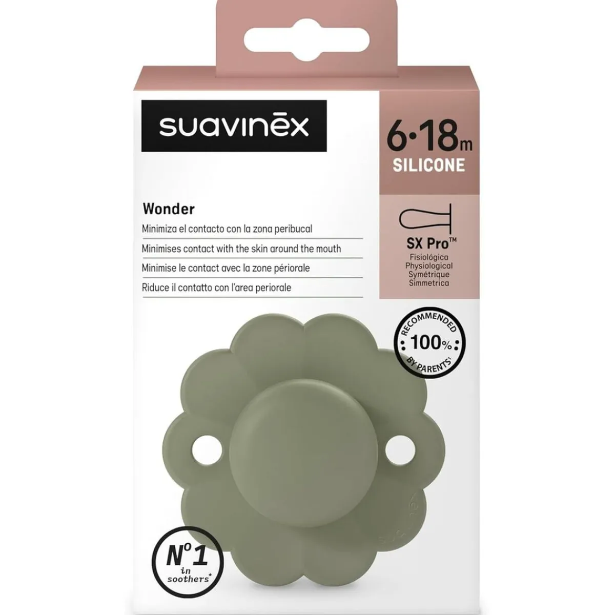 - Chupete Wonder Green 6-18M Biberones Y Chupetes·Chupetes