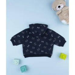 Clearance Sudadera azul con capucha para niño con estampado allover Niño·Bebé Niño 3-36 Meses|Bebé Niño 3-36 Meses·Jerséis Y Cardigans