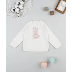 Hot Sudadera blanca de niña con gato Niña·Bebé Niña 3-36 Meses|Bebé Niña 3-36 Meses·Abrigos Y Plumíferos