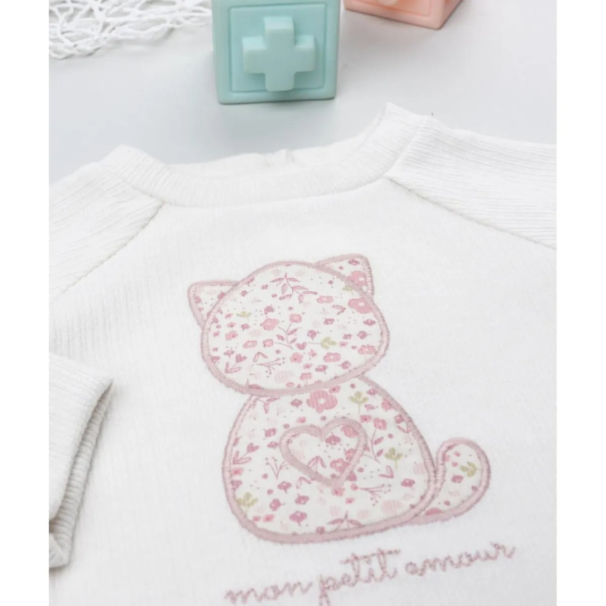 Hot Sudadera blanca de niña con gato Niña·Bebé Niña 3-36 Meses|Bebé Niña 3-36 Meses·Abrigos Y Plumíferos