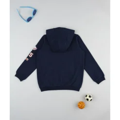Best Sudadera con capucha azul para niño con parche decorativo Niño·Niño 2-10 Años|Niño 2-10 Años·Jerséis Y Sudaderas