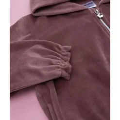 Sudadera de niña en terciopelo rosa*Prenatal Clearance