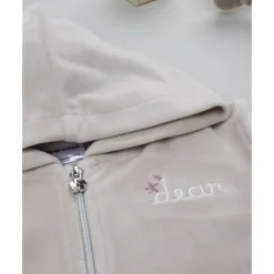 Sudadera de niña en terciopelo beige*Prenatal Sale
