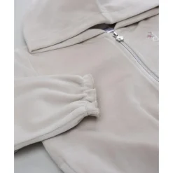 Sudadera de niña en terciopelo beige*Prenatal Sale