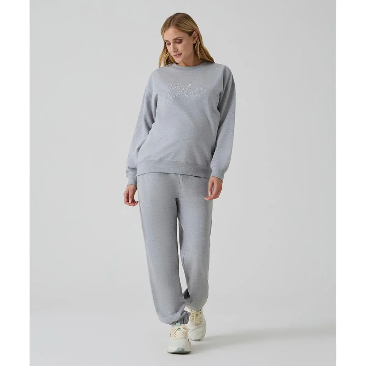 Best Sudadera gris premamá con bordado Premamá·Moda|Moda·Prendas De Punto