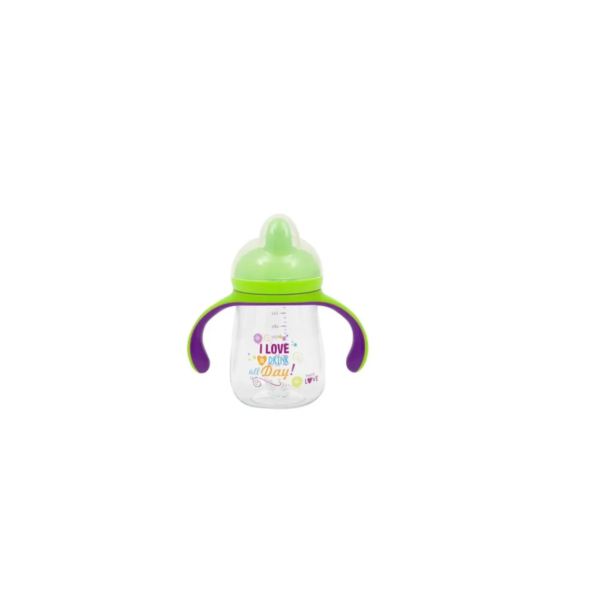- Taza con boquilla de silicona 260ml +12m I love to drink all day*THAT'S LOVE Clearance