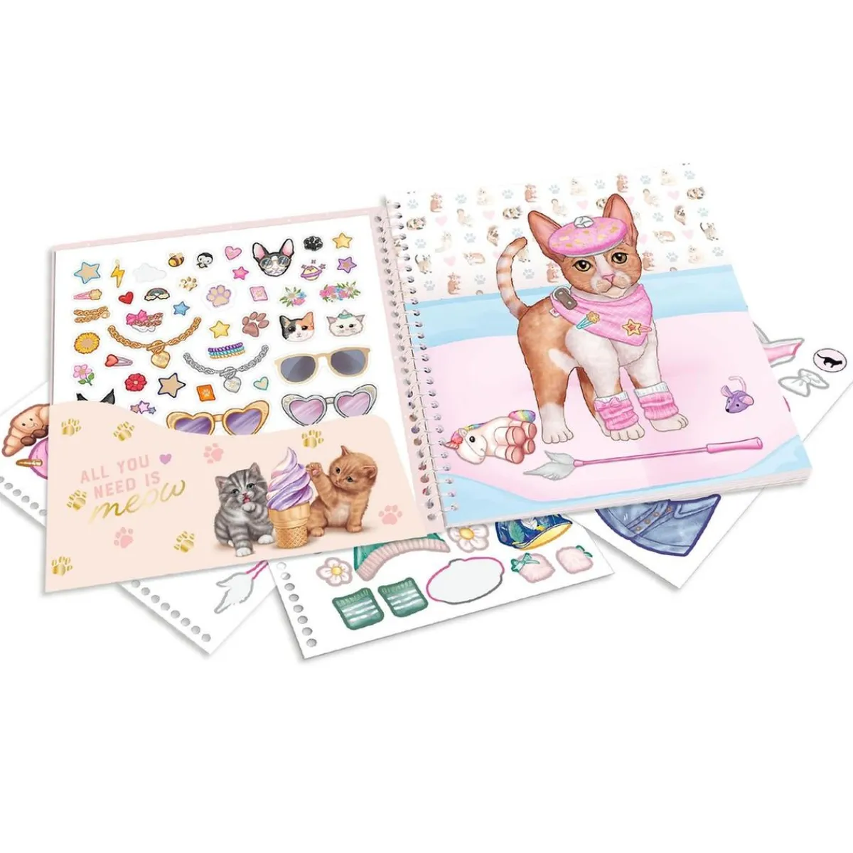 Top Model - Libro pegatinas Dress me up Kitty*DEPESCHE Hot