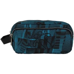 - Estuche escolar 3 compartimentos - Azul y negro*TOTTO Discount
