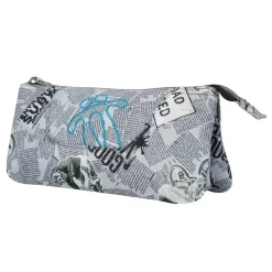 - Estuche escolar 3 compartimentos Tablero Newspaper*TOTTO Clearance
