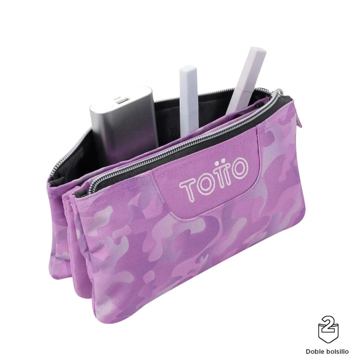 - Estuche escolar camuflaje rosa Tablero*TOTTO Discount