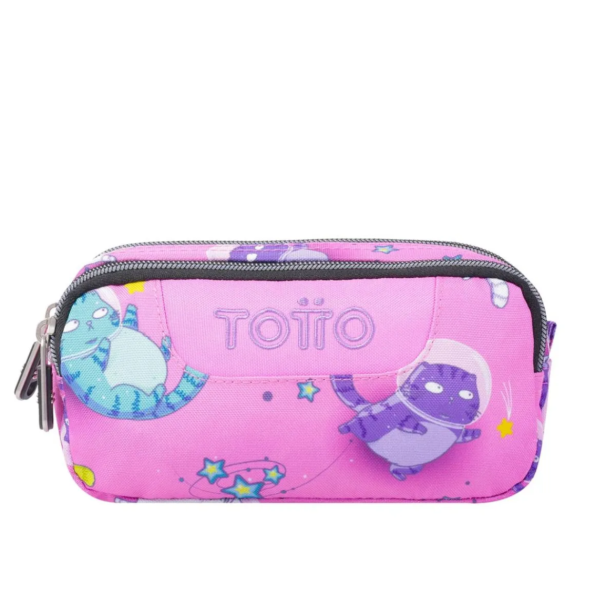 - Estuche escolar dos compartimentos gatos astronautas Sobre*TOTTO New