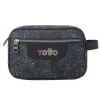 - Estuche escolar tres compartimentos salpicado color Plastilina*TOTTO Hot