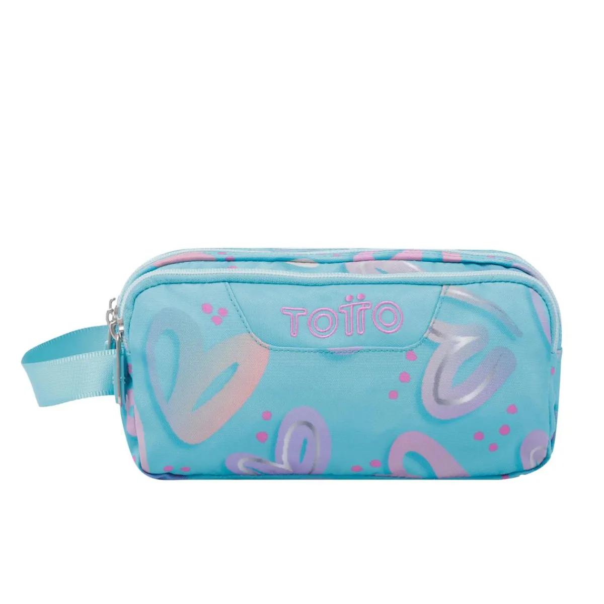 - Estuche escolar tres compartimentos corazones pintados Agapec*TOTTO Discount