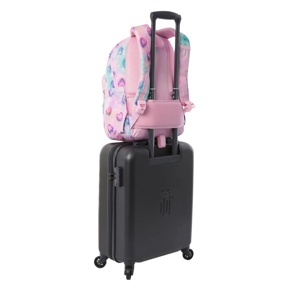 Online - Mochila Acuareles Glitter Shiny Heart Material Escolar
