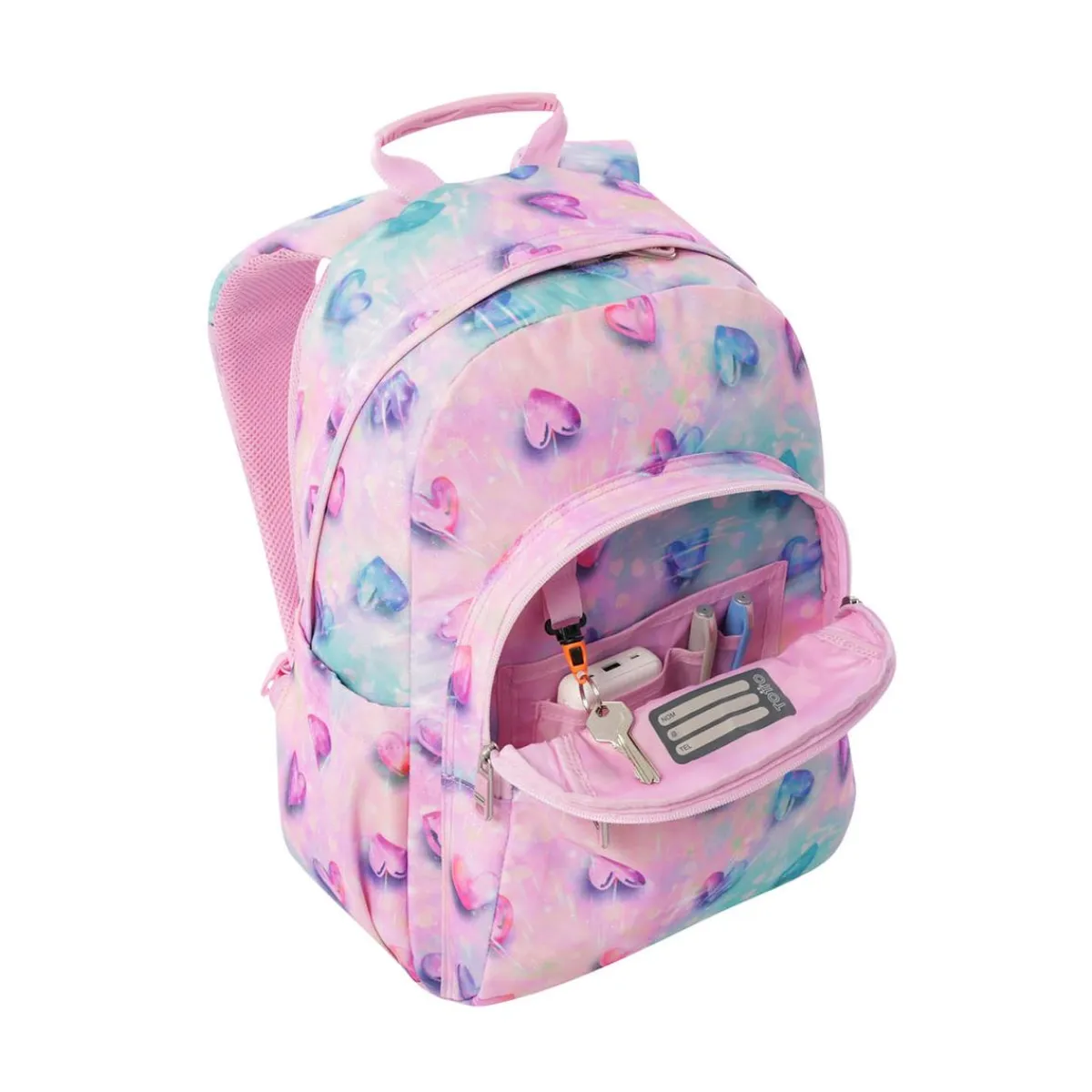 Online - Mochila Acuareles Glitter Shiny Heart Material Escolar